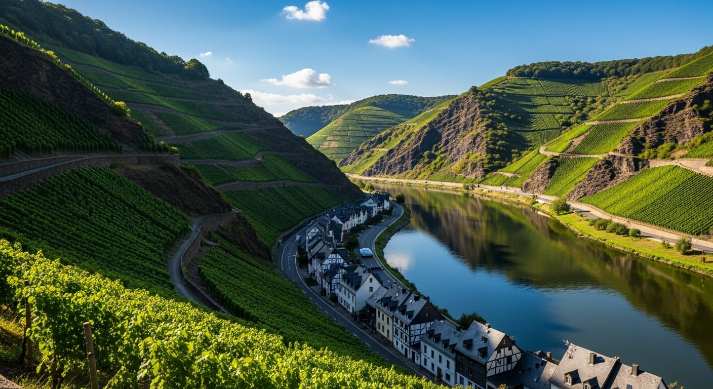 Alsace vineyards with half-timbered villages
