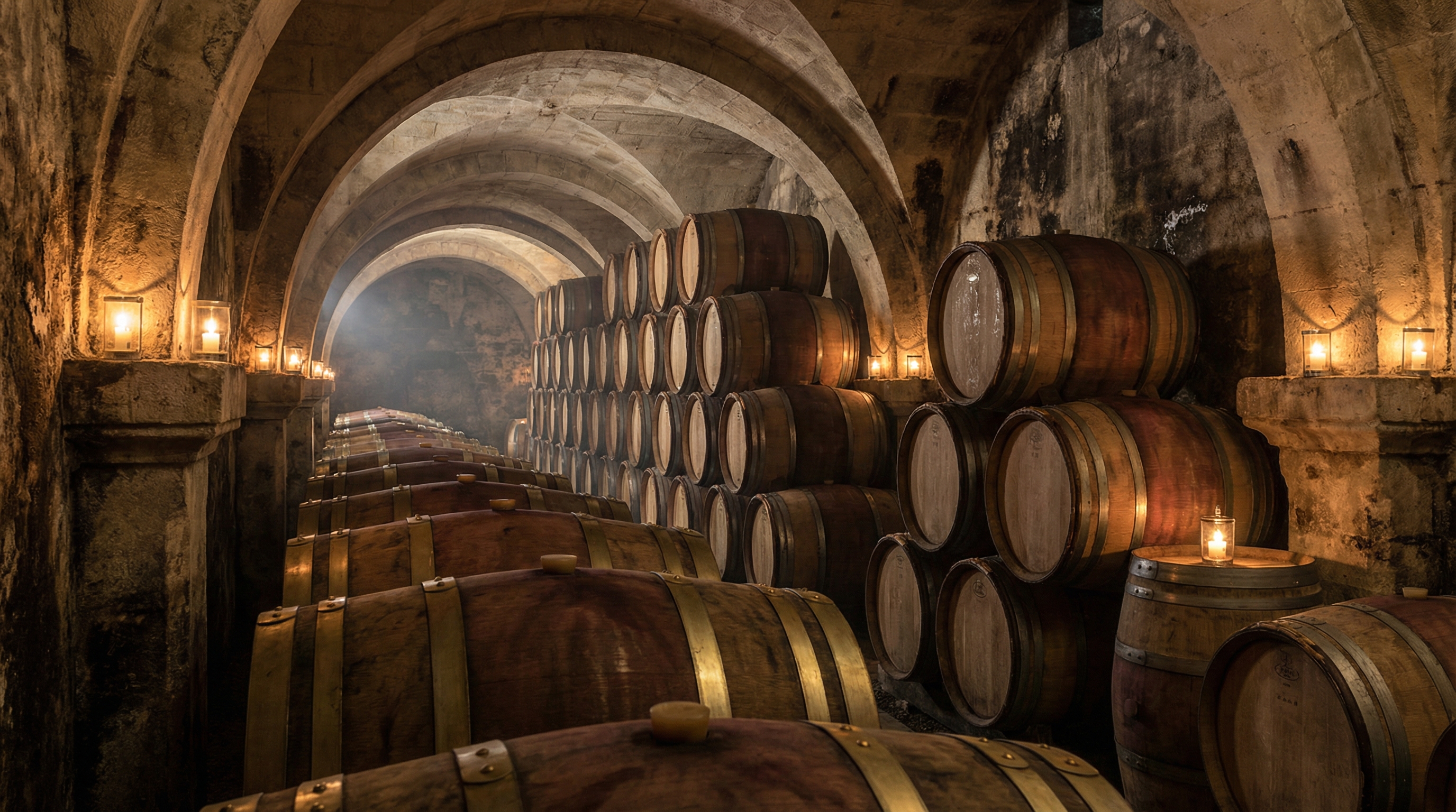Close-up of Merlot grapes ripening on the vine in Saint-Emilion