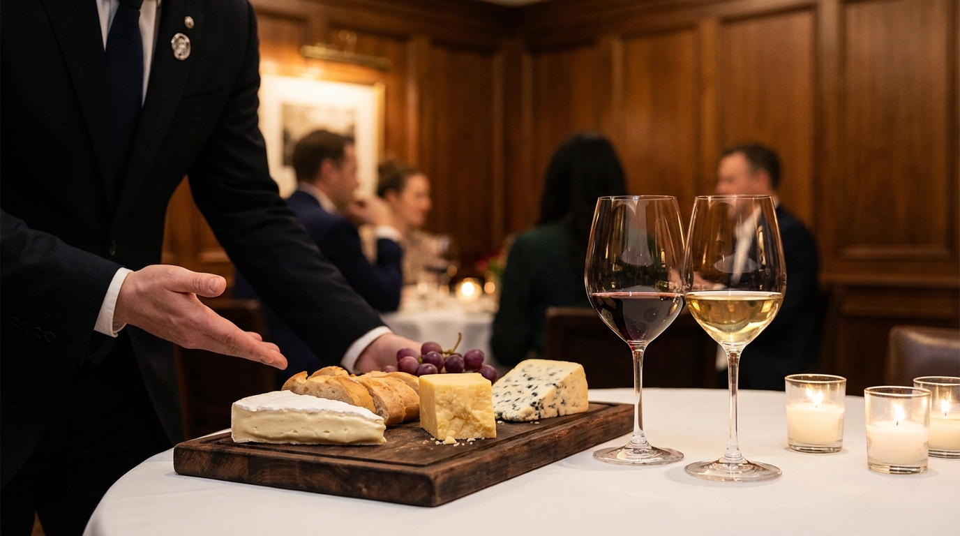 Side-by-side comparison of successful and unsuccessful cheese and wine pairings