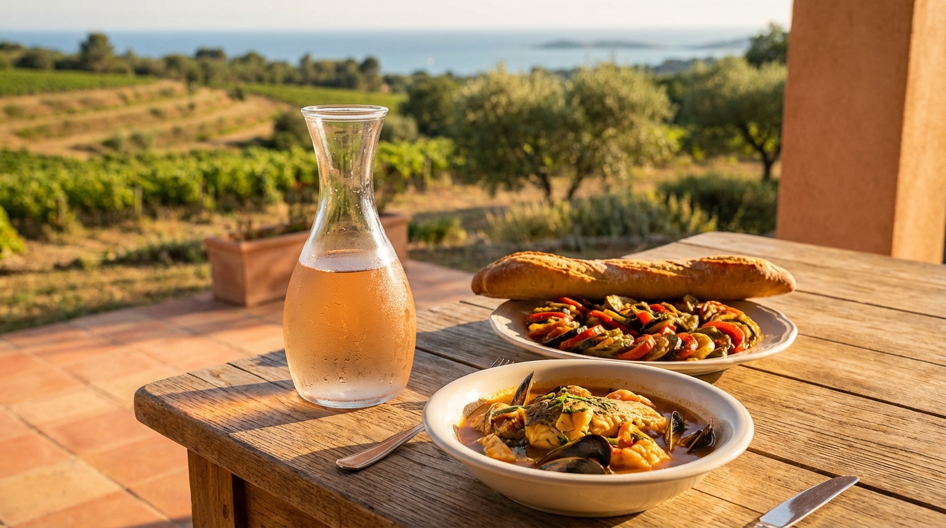Grenache and Cinsault grapes used for Provence rosé winemaking