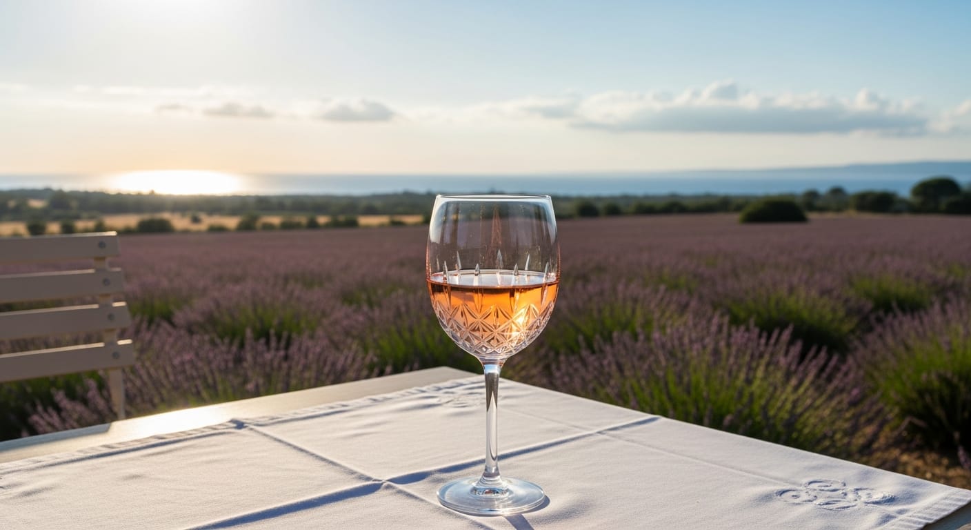 Provence vineyard overlooking the Mediterranean